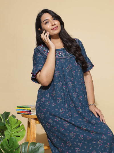 Alpine Designer Maxi Rama Green Nighty