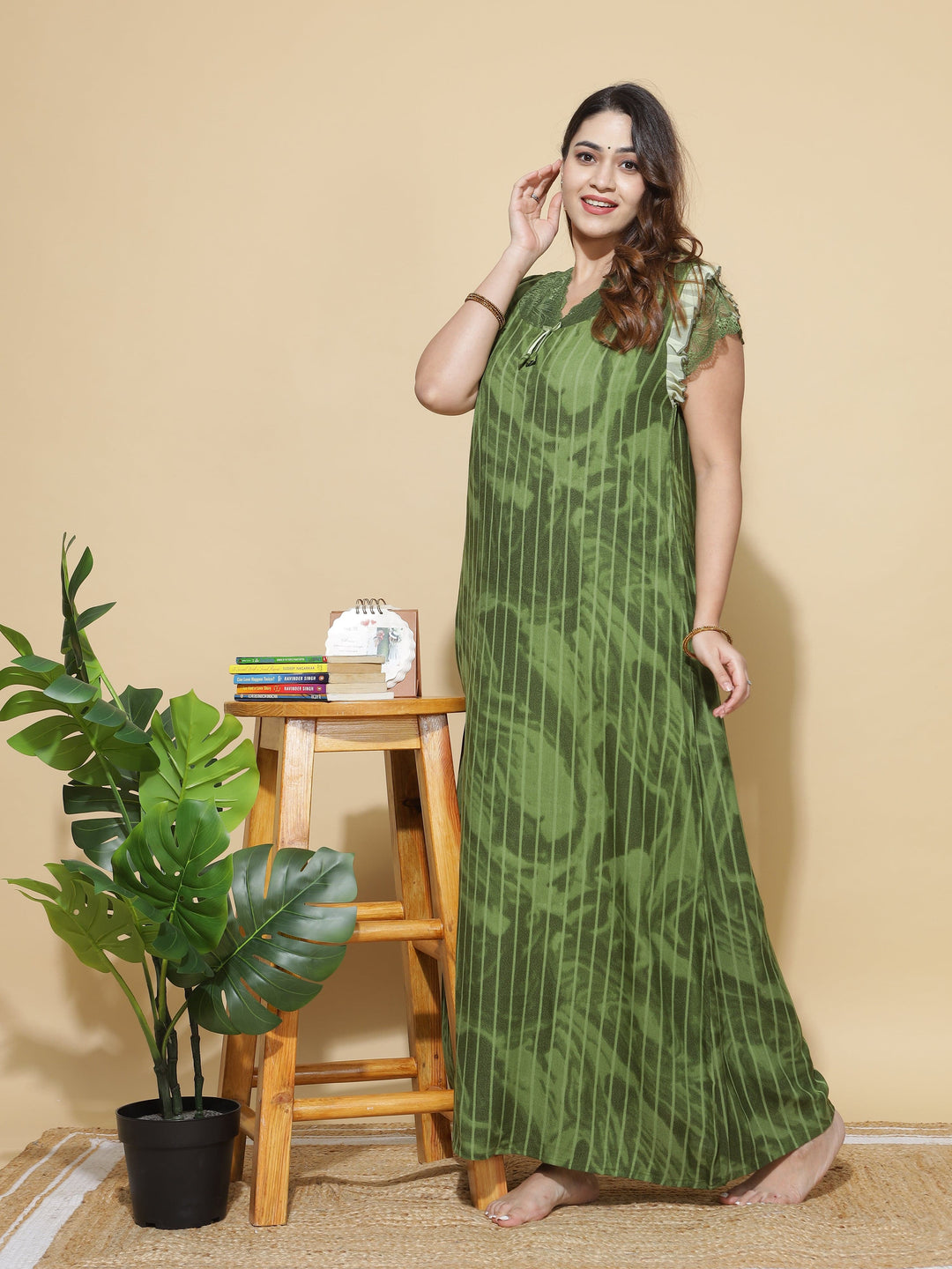  Alpine Nighty  Shop Cool and Comfortable Green Nighty Online at Great Price- 9shines label 