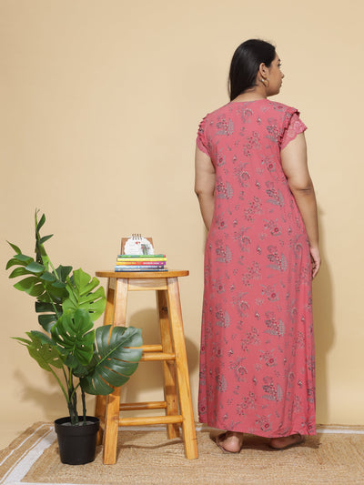 Viscose Designer Nighty Peach