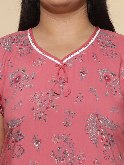 Viscose Designer Nighty Peach