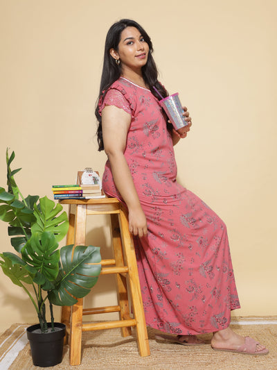 Viscose Designer Nighty Peach