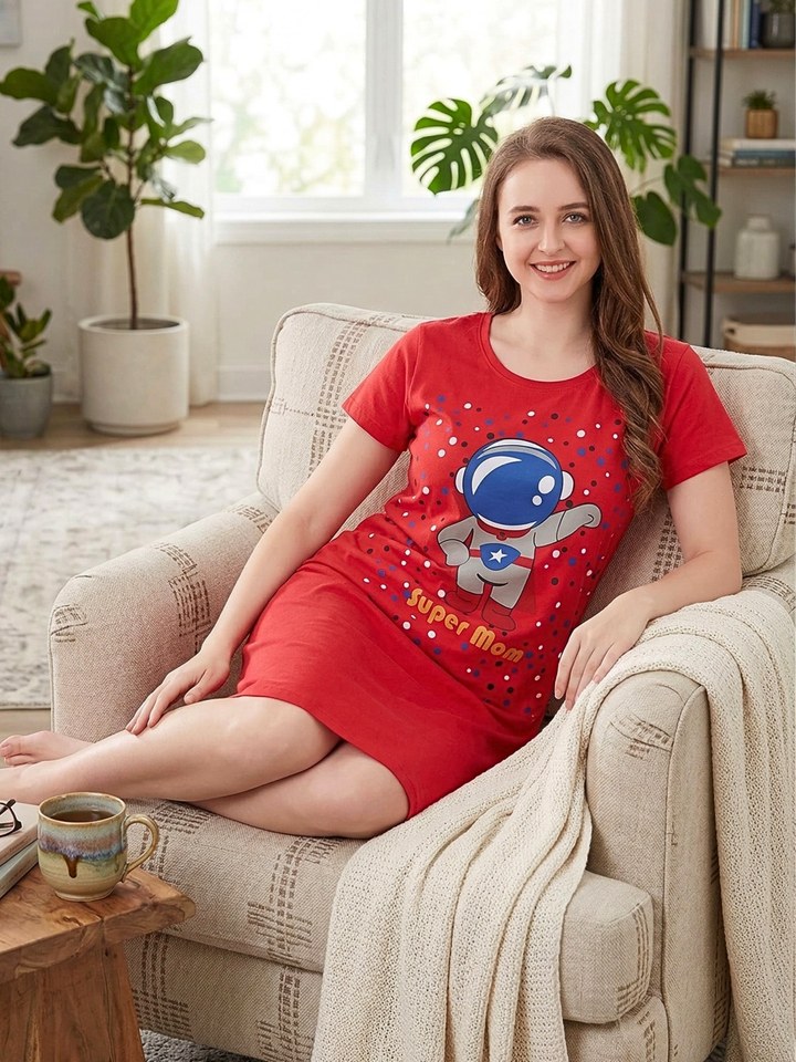 Hosiery Cotton Combo Nighty for Women Soft Loose Fit Daily Wear