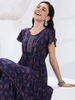 Blossom Azure Alpine Designer Nighty for Women Relaxed Frock Style