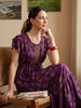 Blossom Wine Alpine Designer Nighty for Women Comfortable Frock Style