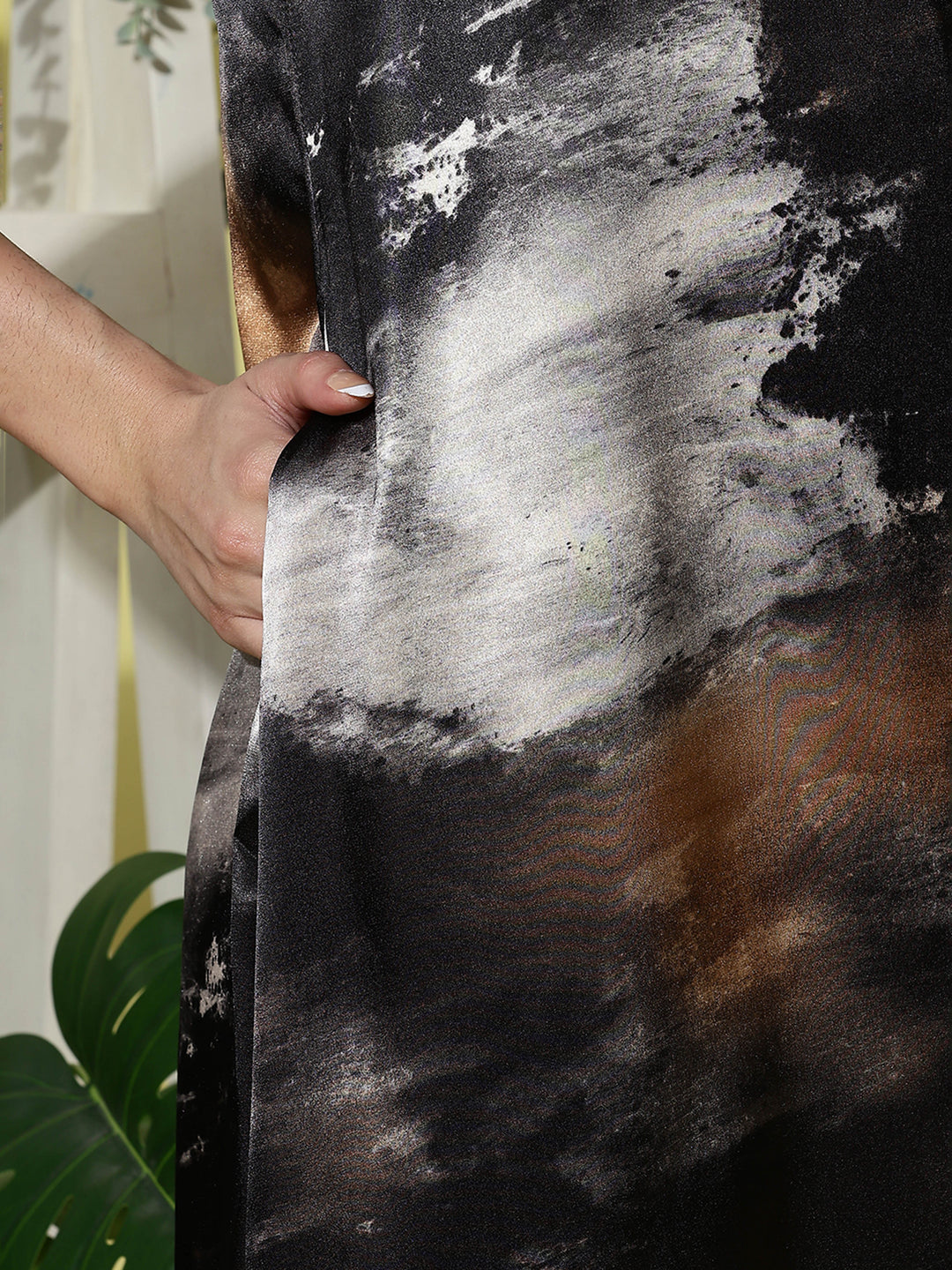 Golden Sand Satin Designer Nighty for Women Soft and Elegant