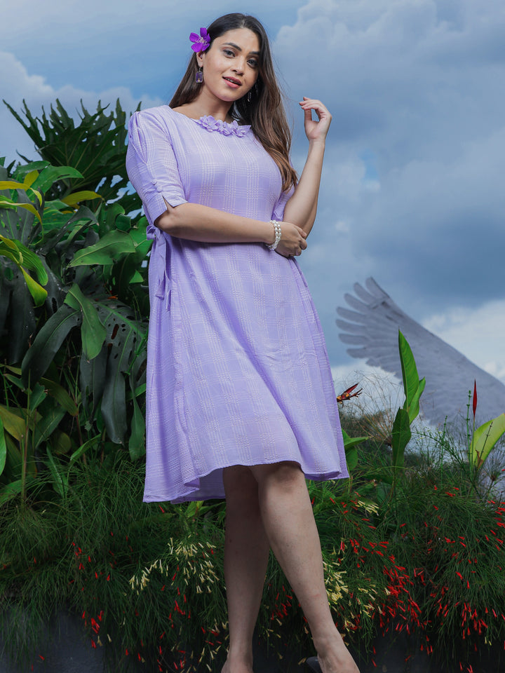  Casual Dresses  Printed Dresses For Women - Shop Latest Lilac Dress Online- 9shines label 