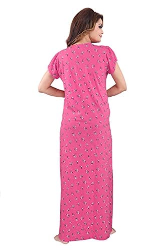 Cotton Blend Maternity Nighty | Pink Square