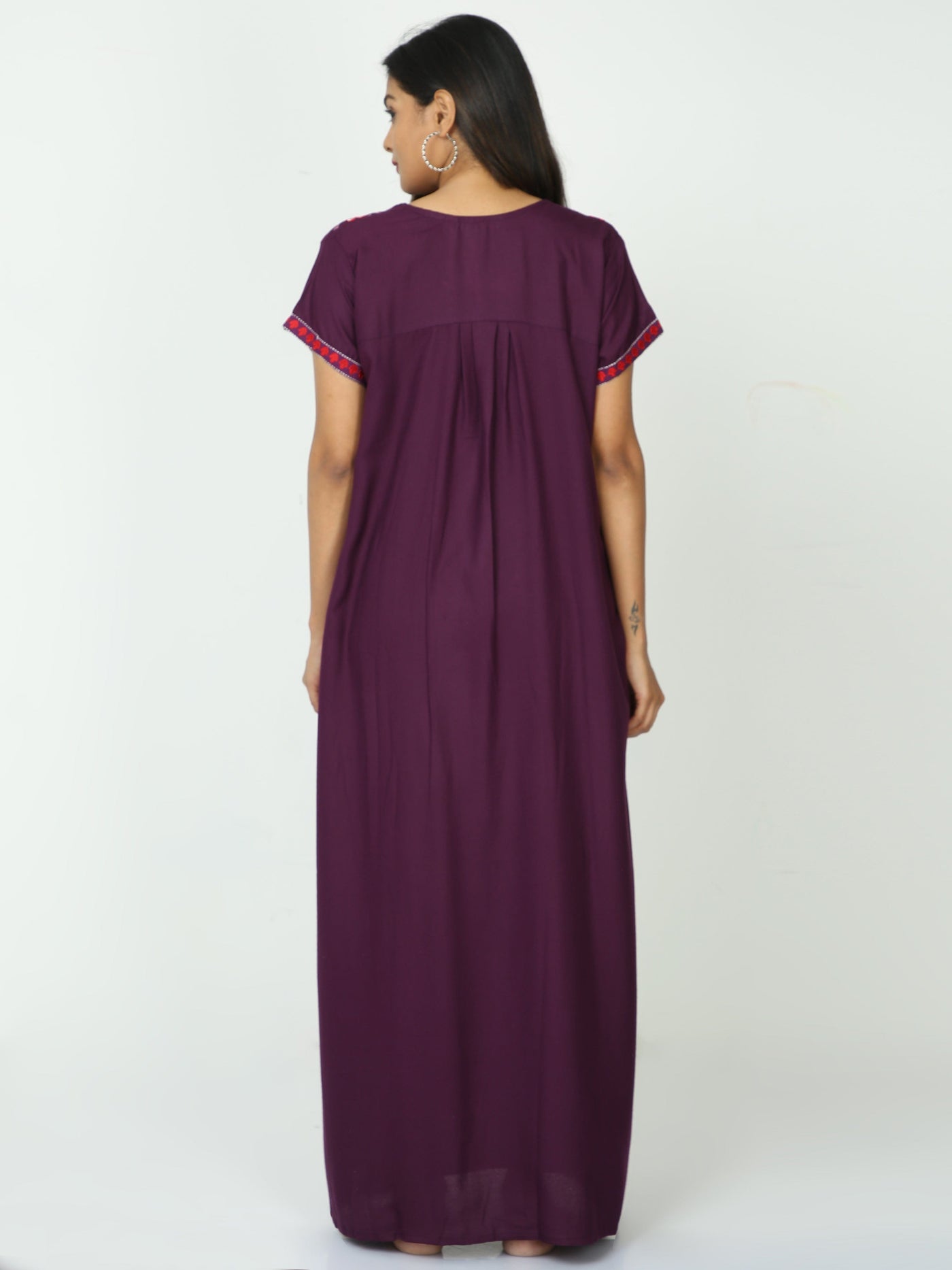 Alpine Maternity Feeding Nighty Purple