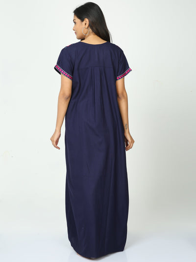 Alpine Maternity Feeding Nighty Navy blue