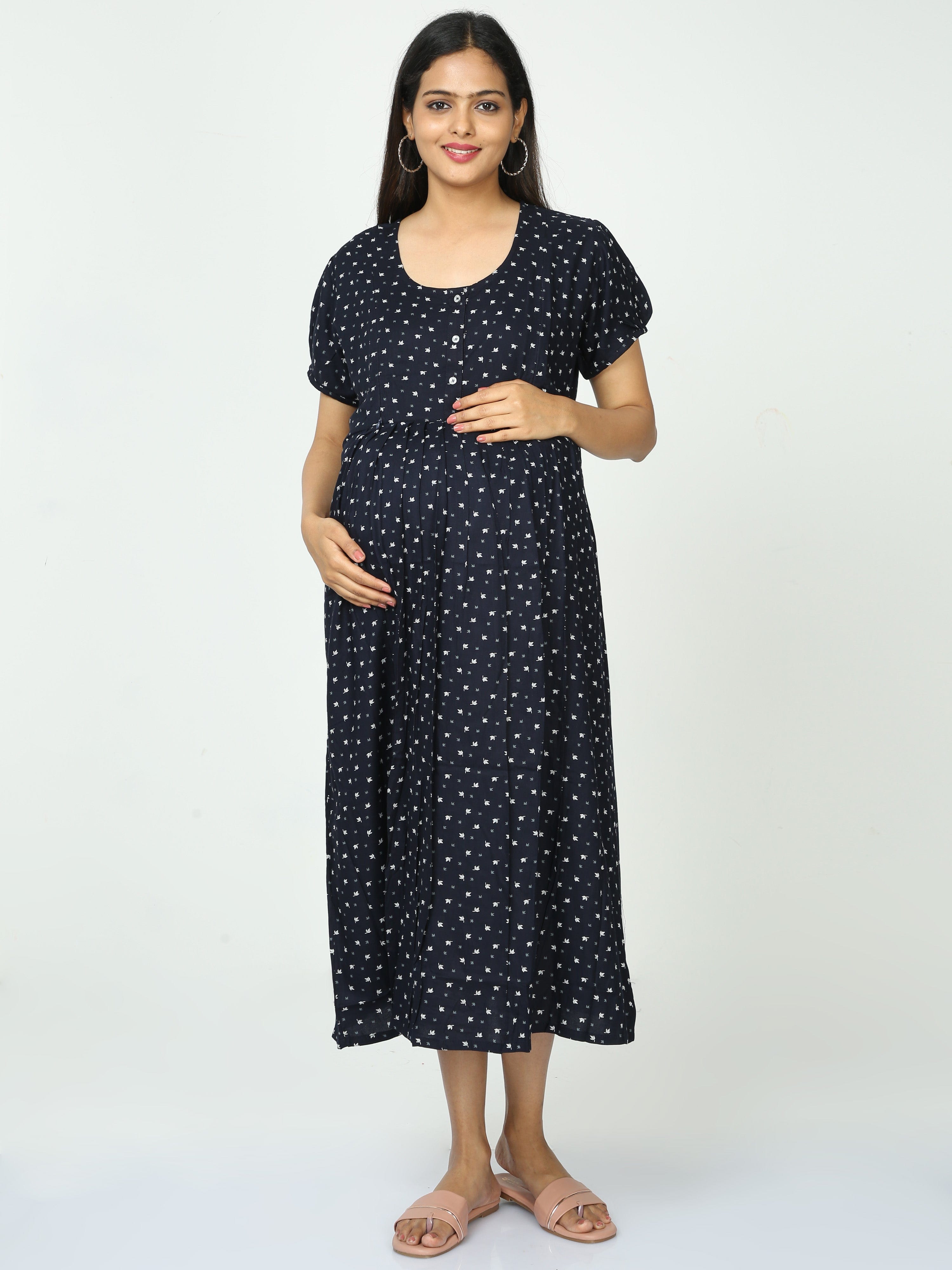 Buy MOMTOUCH Women's Rayon Maternity Feeding DRESS Online at Best Prices in  India - JioMart.