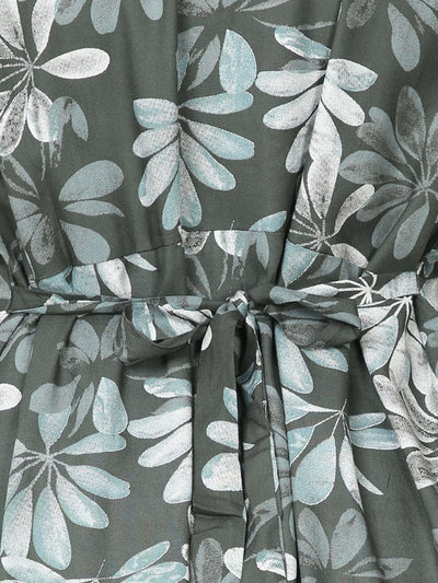 Rayon Maternity Feeding Nighty Green