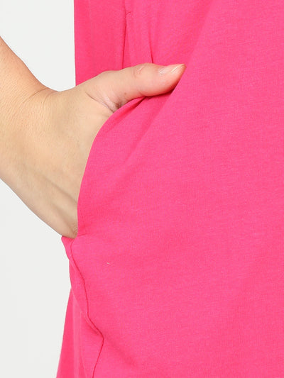 Hosiery Cotton Short Nighty Hot Pink