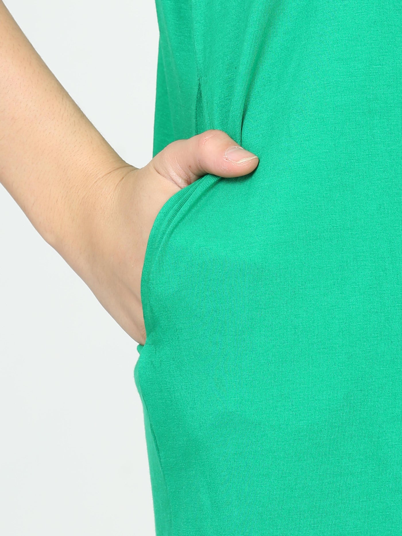 Hosiery Cotton Short Nighty Persian Green