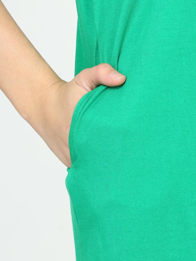 Hosiery Cotton Short Nighty Persian Green