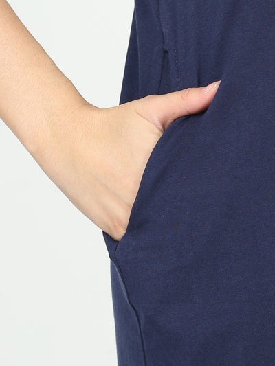 Hosiery Cotton Short Nighty Admiral Blue