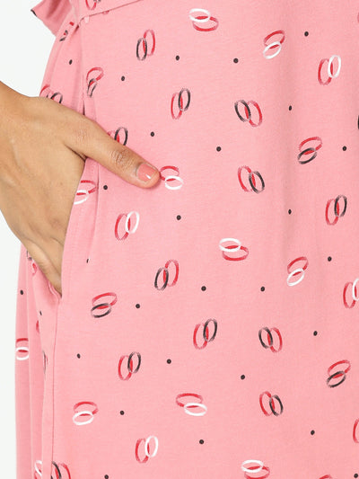 Hosiery Cotton Maternity Nighty Coral Pink