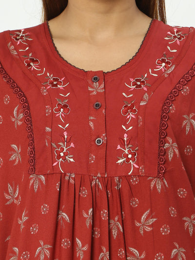 Alpine Designer Nighty Rust Orange