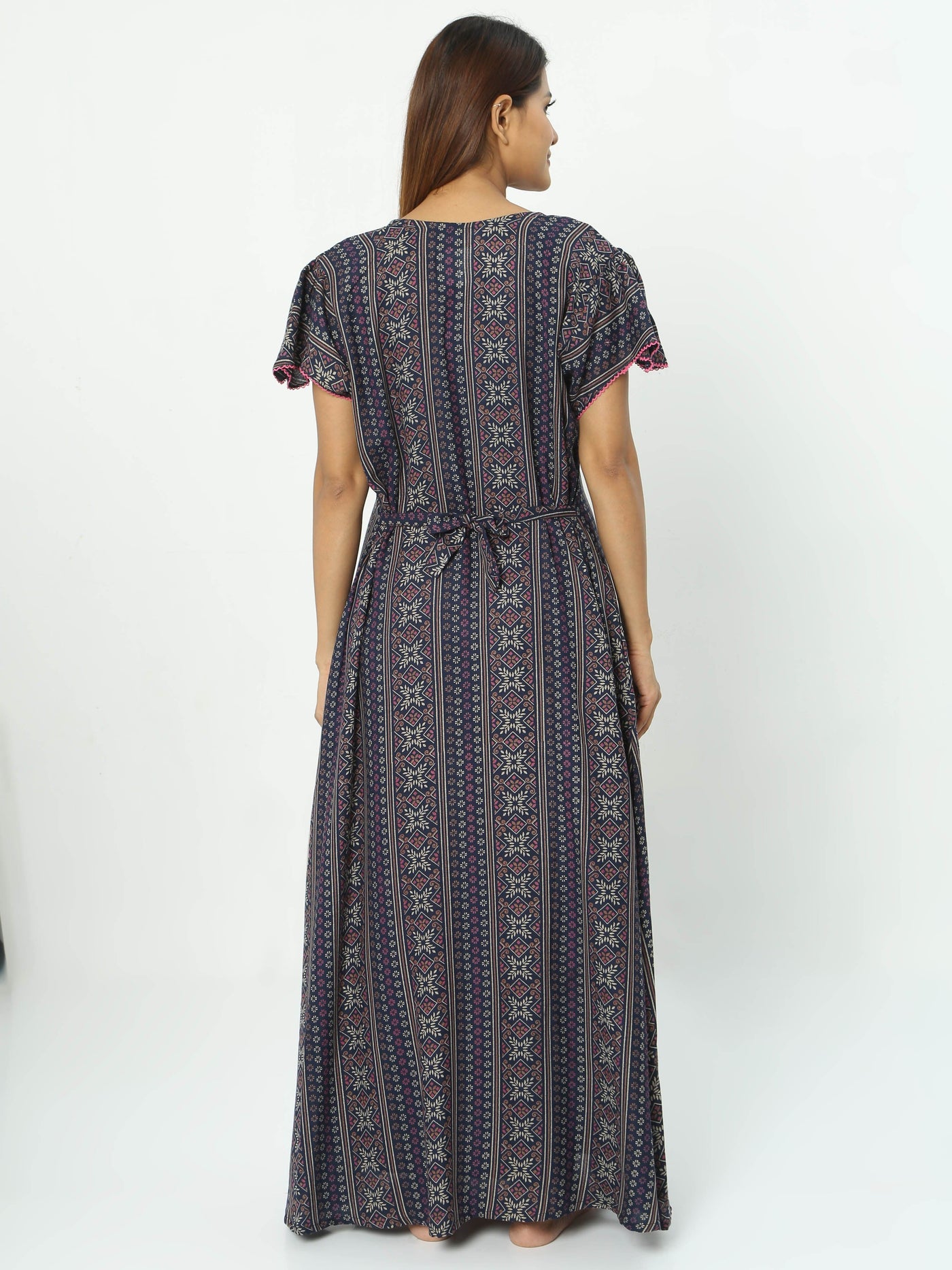 Alpine Maxi Designer Nighty Navy Blue