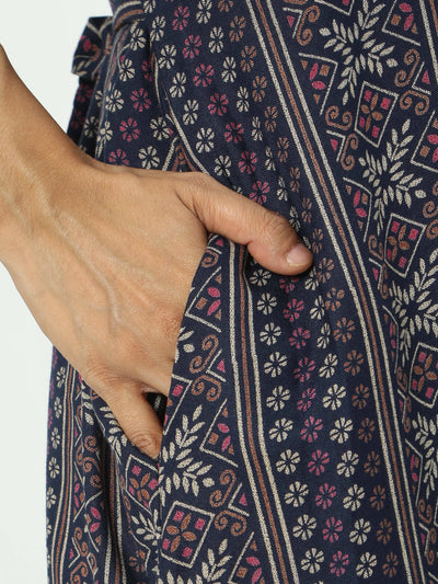 Alpine Maxi Designer Nighty Navy Blue