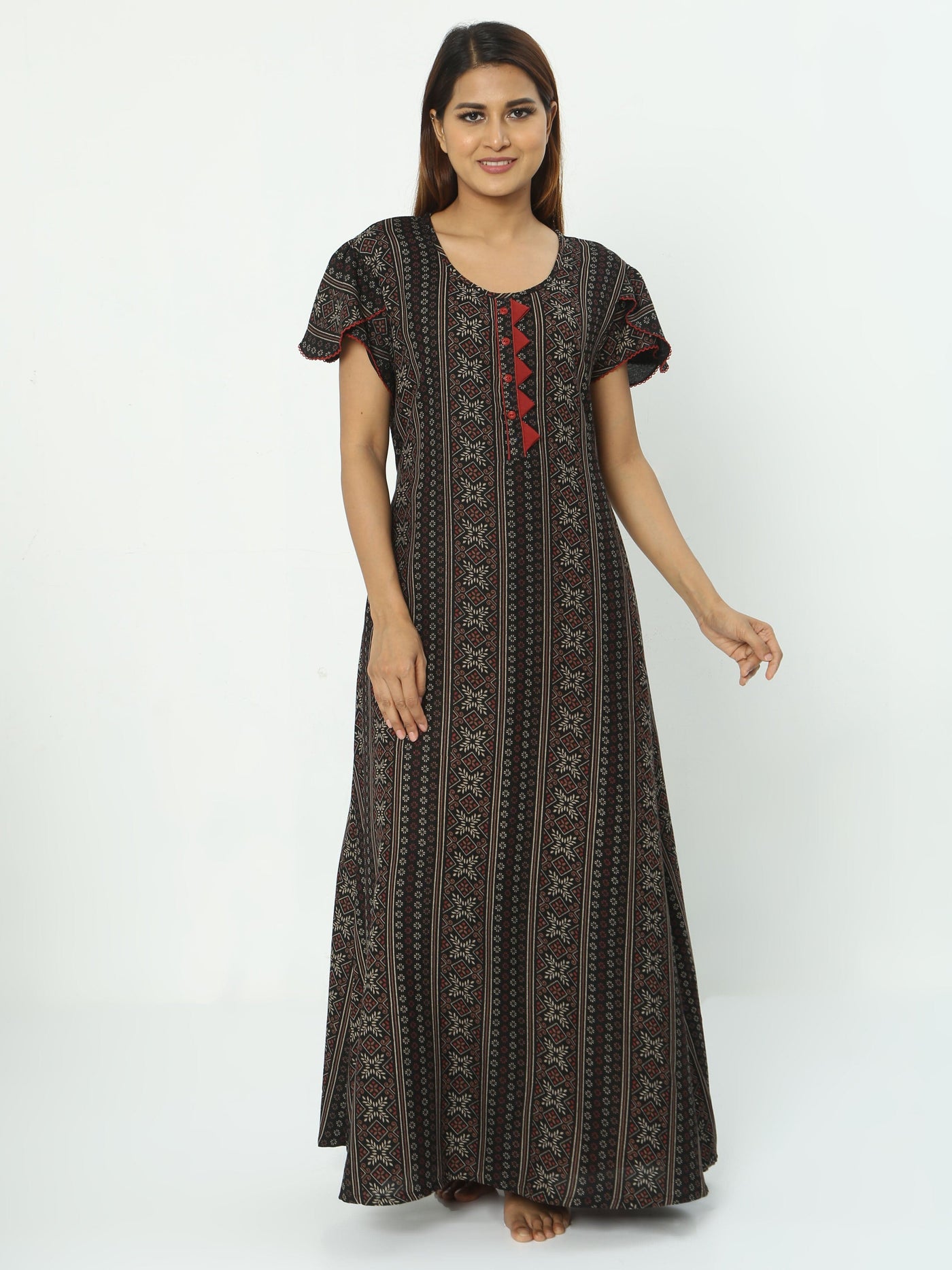 Alpine Maxi Designer Nighty Black