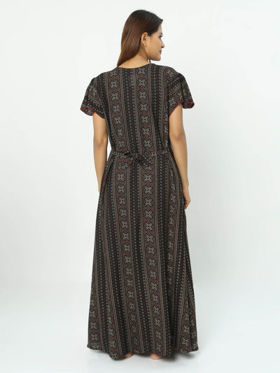 Alpine Maxi Designer Nighty Black
