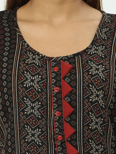 Alpine Maxi Designer Nighty Black