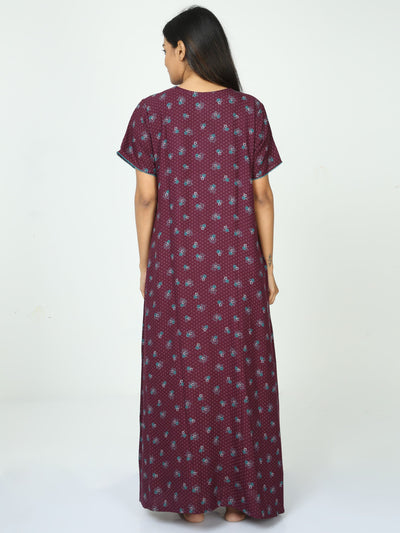 Alpine Maxi Designer Nighty Dark Wine