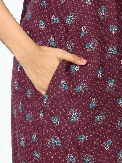 Alpine Maxi Designer Nighty Dark Wine