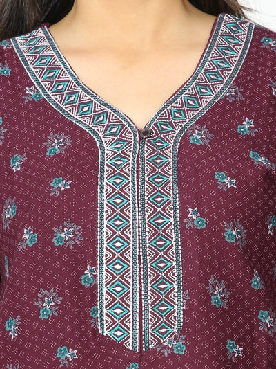 Alpine Maxi Designer Nighty Dark Wine