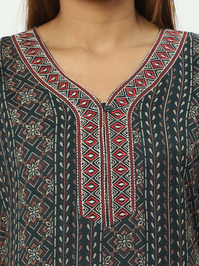 Alpine Maxi Designer Nighty Green