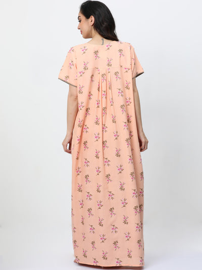 Polyester Viscose Designer Nighty Light Orange