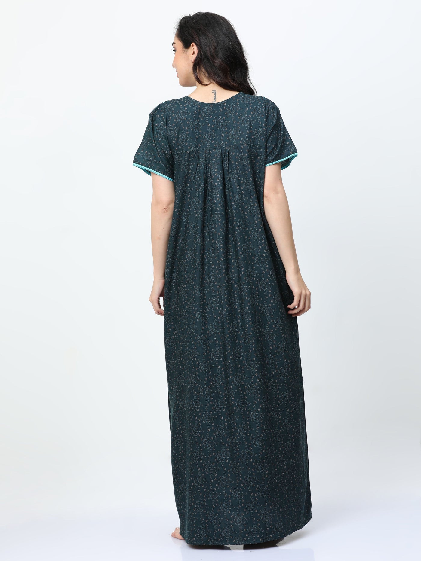 Polyester Viscose Designer Nighty Green