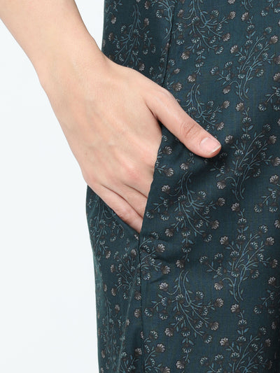 Polyester Viscose Designer Nighty Green