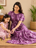 Orchid Purple Floral Alpine Nighty for Women Relaxed Fit