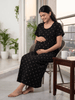 Midnight Dots Nursing Ready Maternity Lounge Nighty