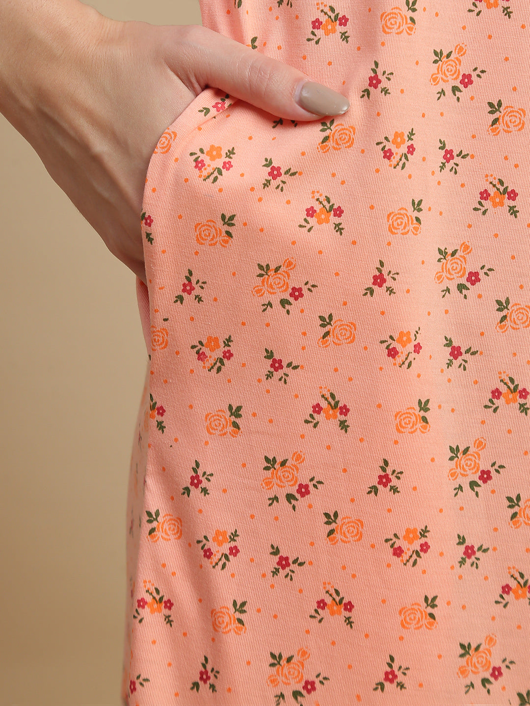 Floral Cotton Blend Designer Nighty for Women Soft Maxi Comfort