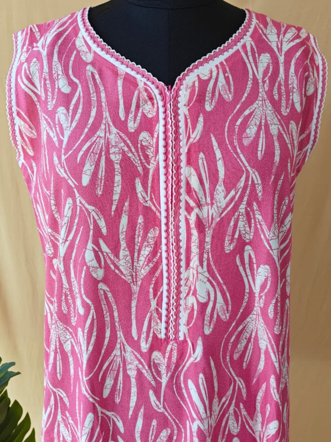 Raspberry Floral Alpine Nighty for Women A Line Summer Nighty