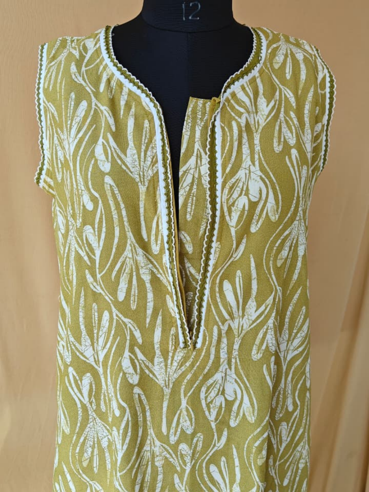 Mustard Floral Alpine Nighty for Women Summer Comfort