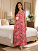 Blush Floral Print Alpine Sleeveless Designer Nighty