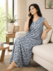 Saheli Alpine Misty Green Sleeveless Nighty with Zip and Pocket