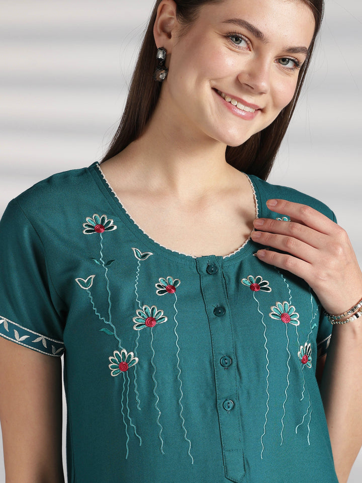 Soft Alpine Nighty with Side Pocket and A Line Fit