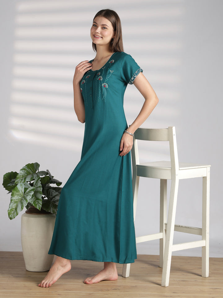 Soft Alpine Nighty with Side Pocket and A Line Fit