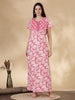 Pure Cotton Floral Kantha Work Nighty for Women in Rosabelle