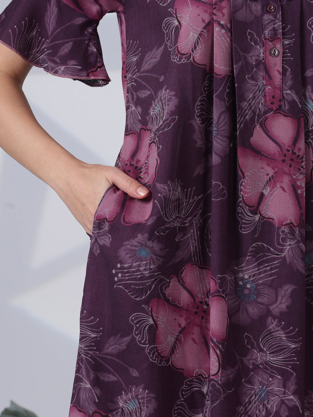 Noor Mulberry Alpine Nighty for Women