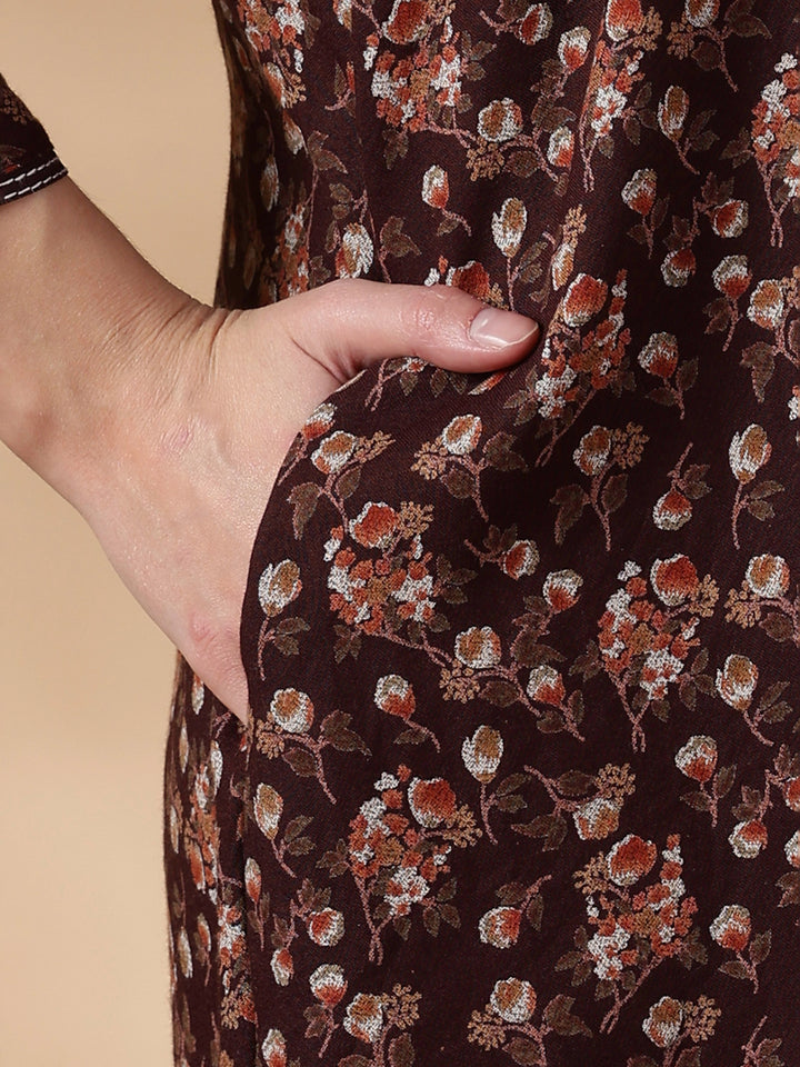 Alpine Floral Designer Nighty for Women Soft and Embroidered