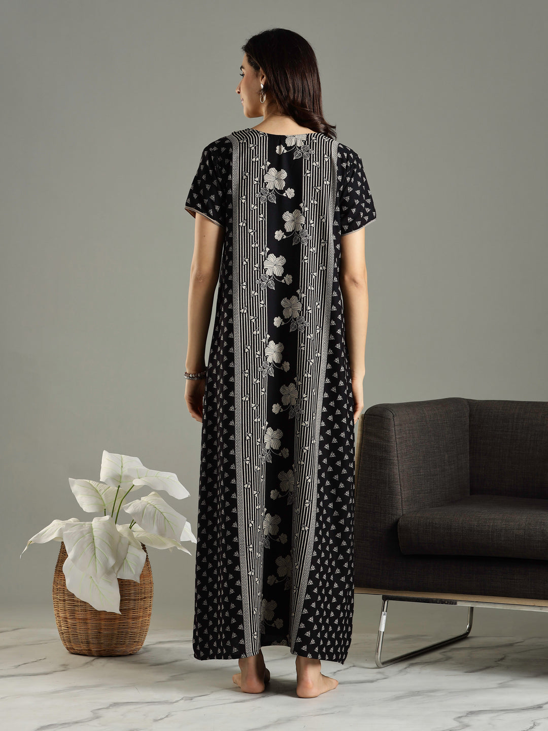 Premimum Black Alpine Ladies Nighty Dress