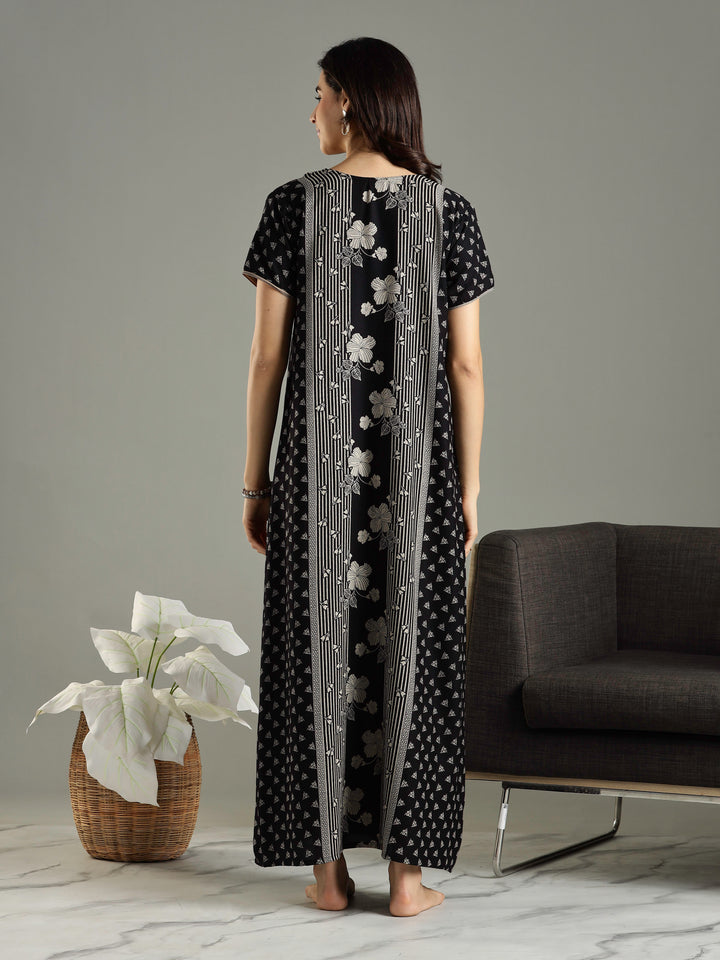 Premimum Black Alpine Ladies Nighty Dress