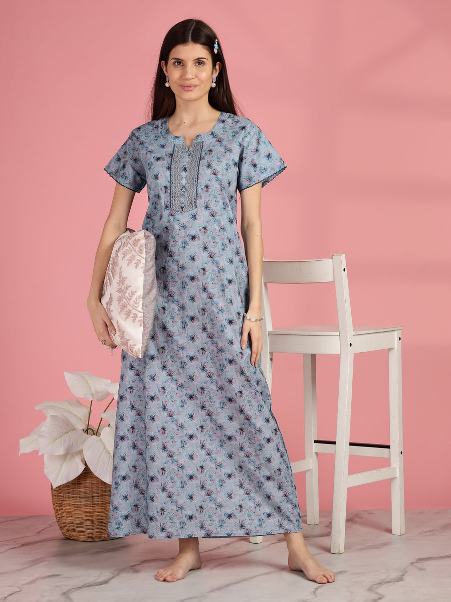 Daily Wear Pure Cotton Nighty main image 1
