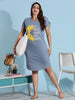 Blue Gray Soft Cotton Nightdress for Comfortable Sleep