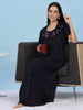 Oxford Blue Feeding Nightdress in Floral Cotton Blend